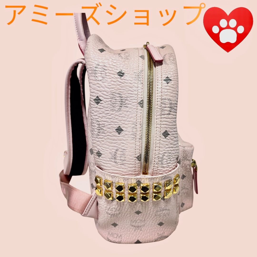 MCM ヴィセトス柄パウダーピンクリュック