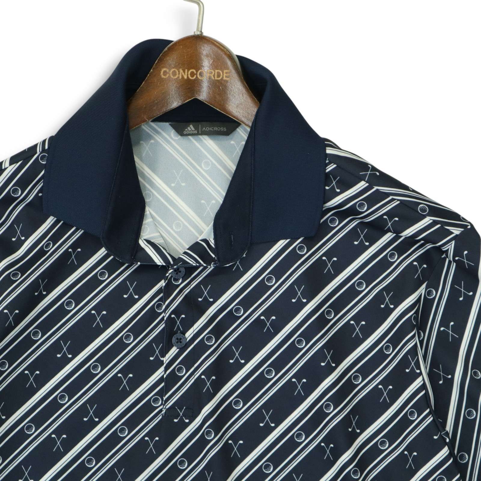 美品　1PIU1UGUALE3 GOLF ポロシャツ （L）半袖 ストライプ柄 1PIU1UGUALE3 GOLF - 【MID SUMMER COLLECTION】 【レディース