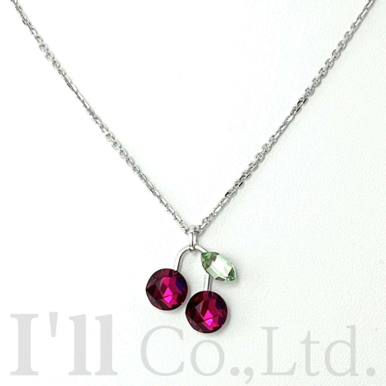 SWAROVSKI スワロフスキー さくらんぼ ネックレス 1952800 メタル 
