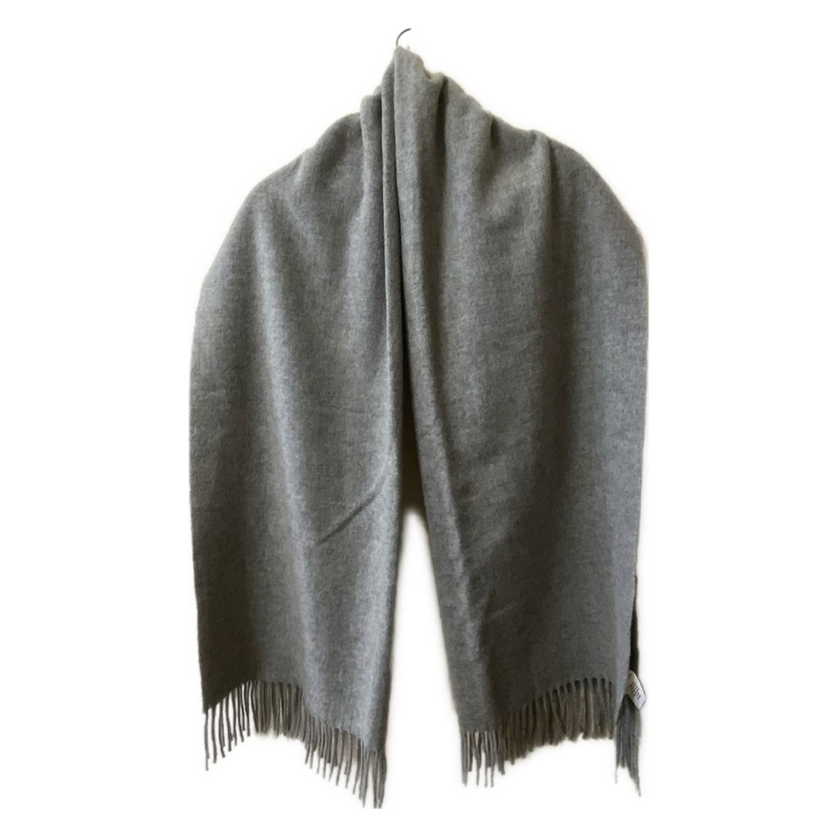 Acne Studios ウールマフラー グレー フリンジ付き Acne Studios グレー マフラー 200x70cm Acne Studios フリンジ