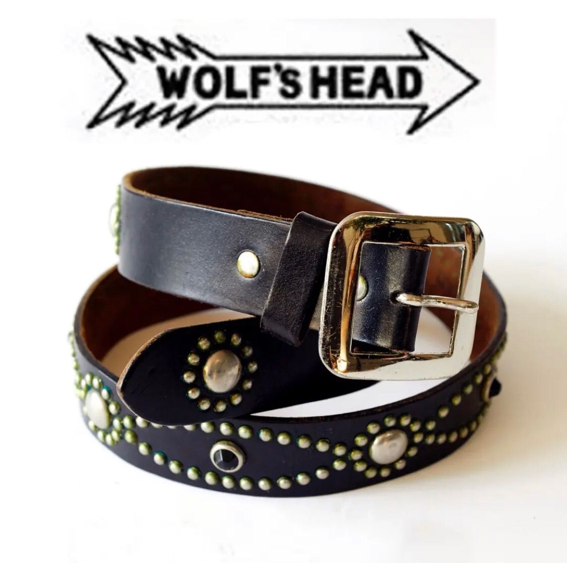 WOLF'S HEAD STUDS BELT ウルフズヘッド スタッズベルト - メルカリ