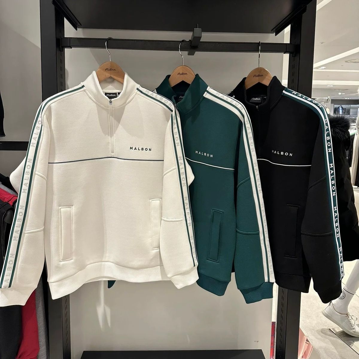 MALBON GOLF マルボンゴルフ メンズゴルフウェア エアリー ジップアップ トレーナー 3COLOR
