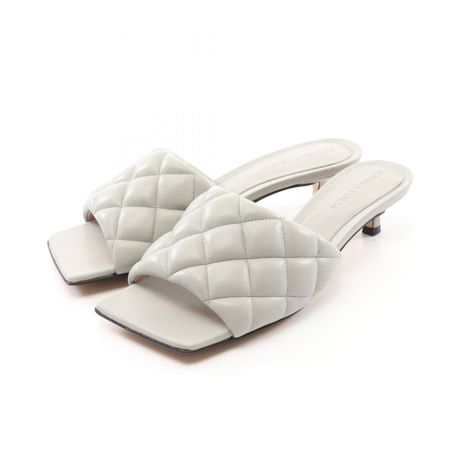 新品未使用TULLEビジューバックストラップミュール ベージュ⁄クリア