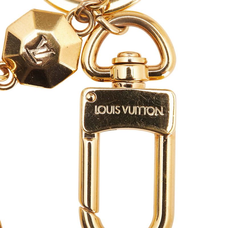 Louis Vuitton キーホルダー M65216 ゴールド Authentic LOUIS VUITTON LV Facettes Key Holder Bag Charm