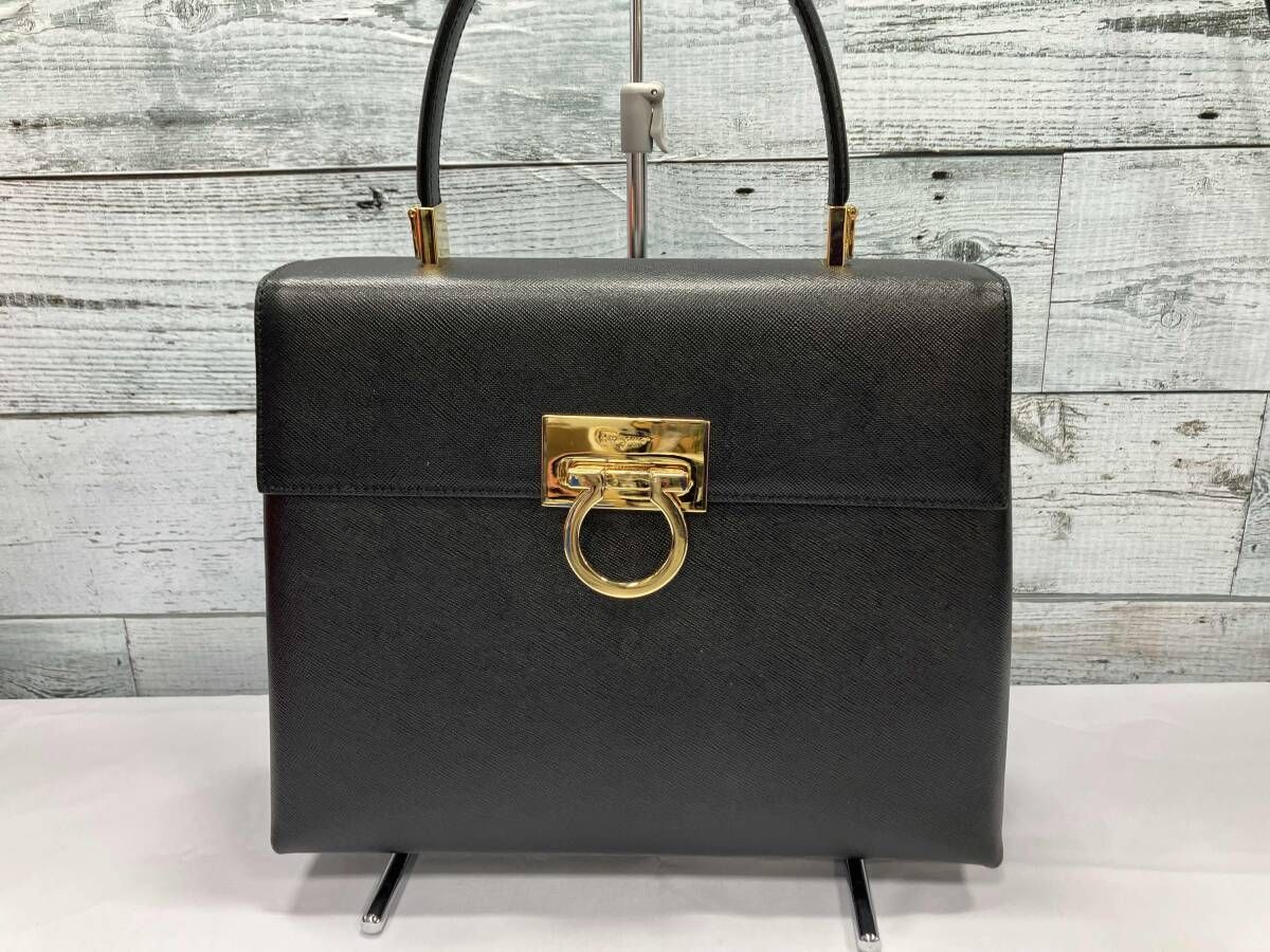 Salvatore Ferragamo サルヴァトーレ フェラガモ ガンチーニ AF-21 0290 バッグ ブラック