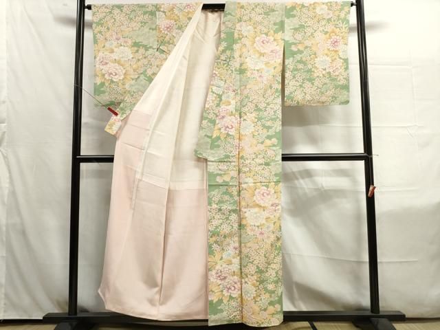 平和屋着物○上質な紬 格子吉祥文 正絹 逸品 CAAU1943yc （楽天市場  