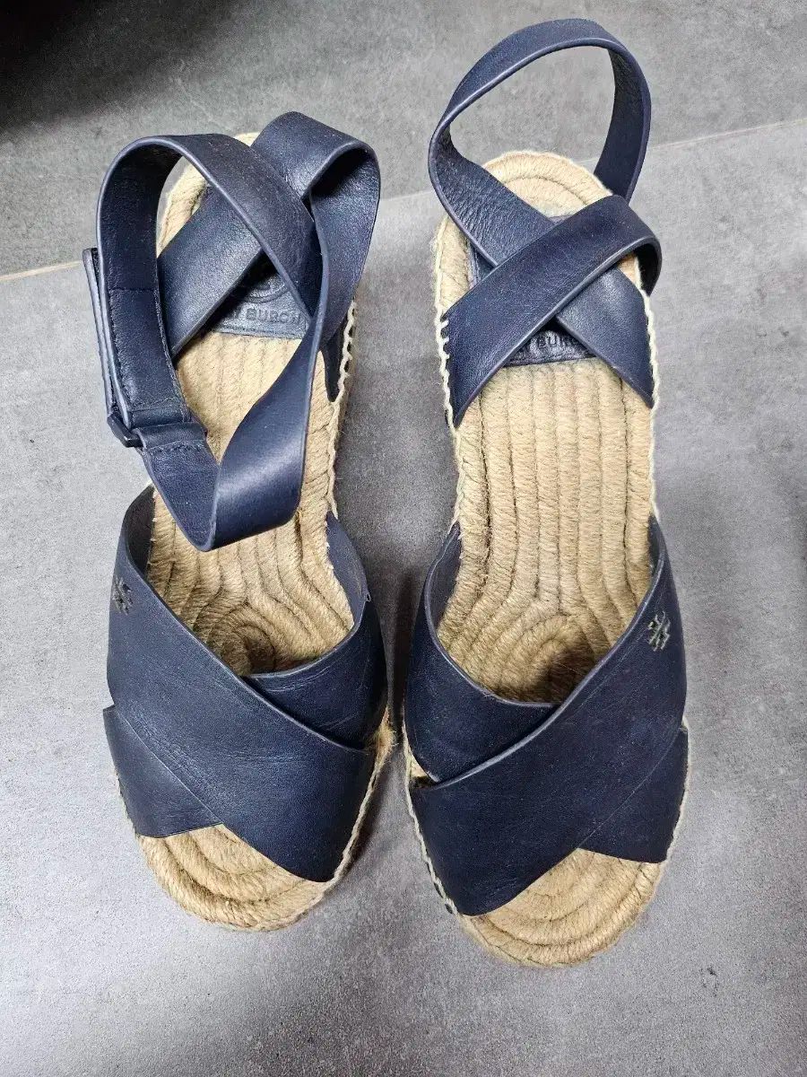 Tory Burch トリーバーチ エスパドリーユ ウェッジ サンダル ネイビー