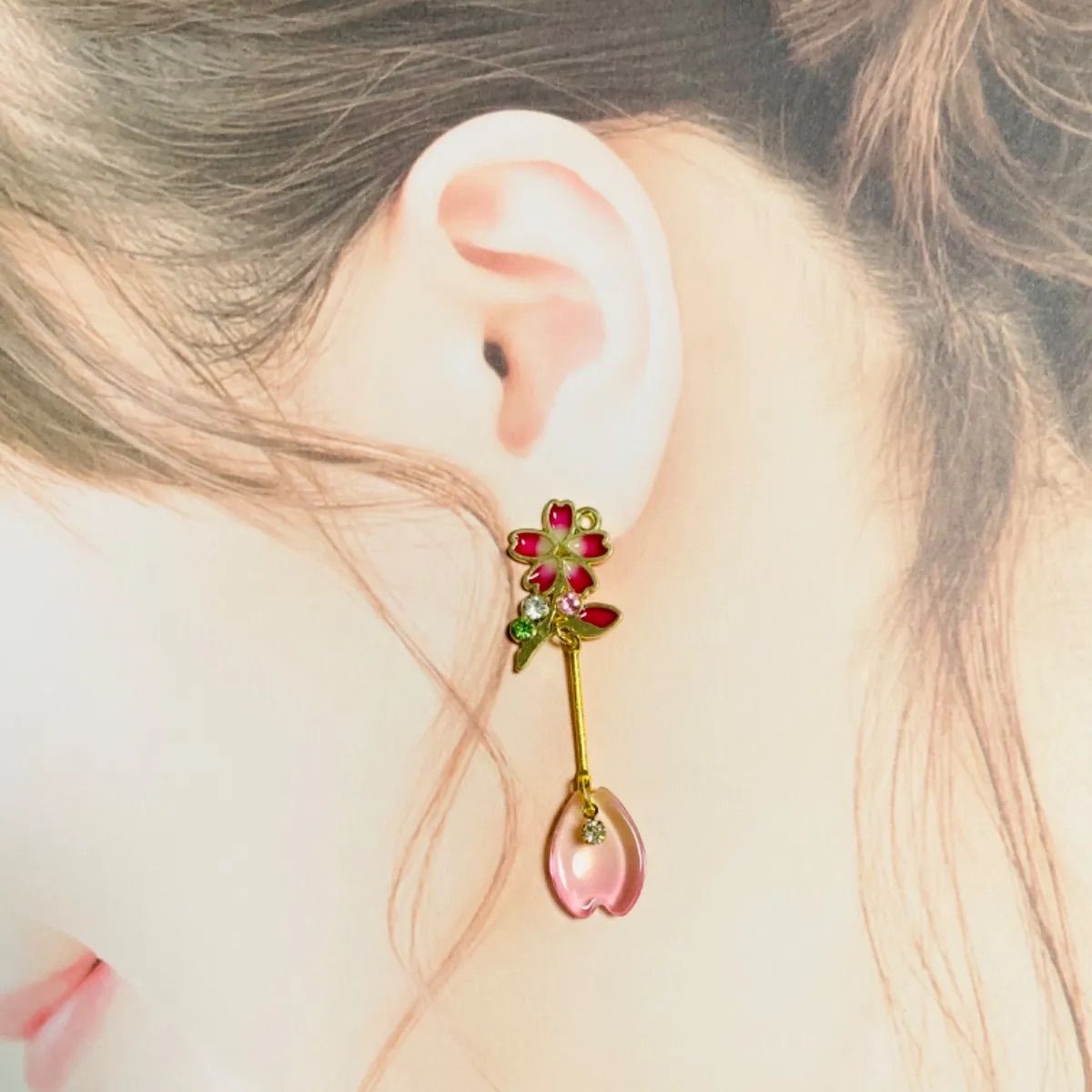 ハンドメイド 春よ、こい♡恋♡桜〈ピアス/イヤリング〉 - メルカリ