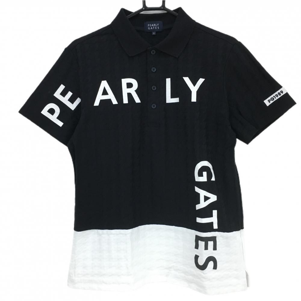 美品 L位 パーリーゲイツ ポロシャツ ゴルフウェア ワッペン 千鳥柄 鹿の子 セール・アウトレット】4口鹿の子 半袖ポロシャツ レディス(半袖シャツ