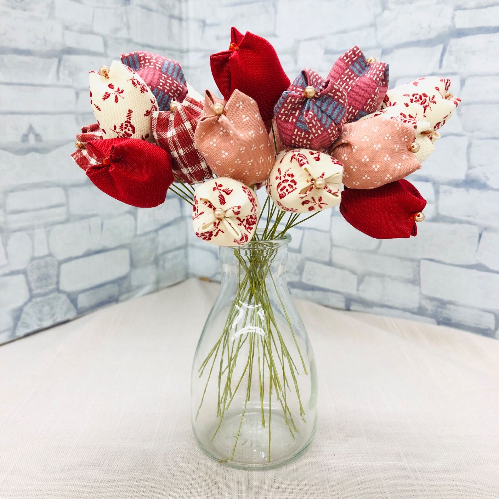 布花 染め花 アートフラワー ハンドメイド 花たばのブーケ 2点セットお