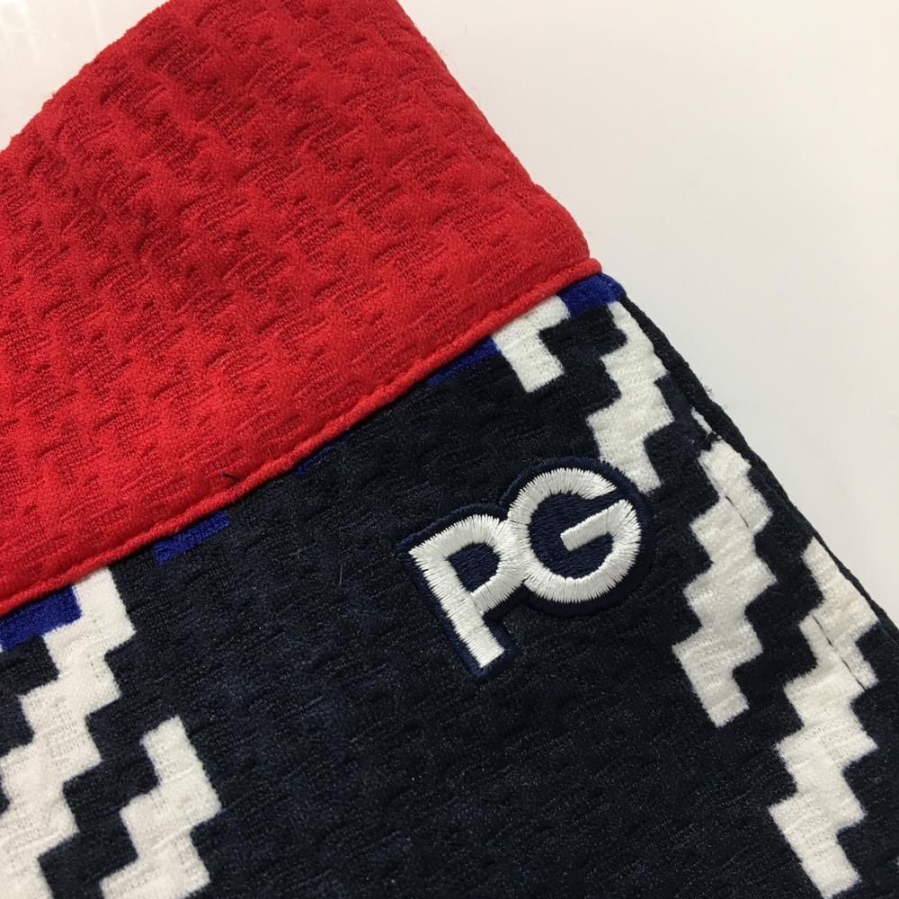 超美品】パーリーゲイツ スカート ネイビー×白×ブルー 総柄 ウエスト