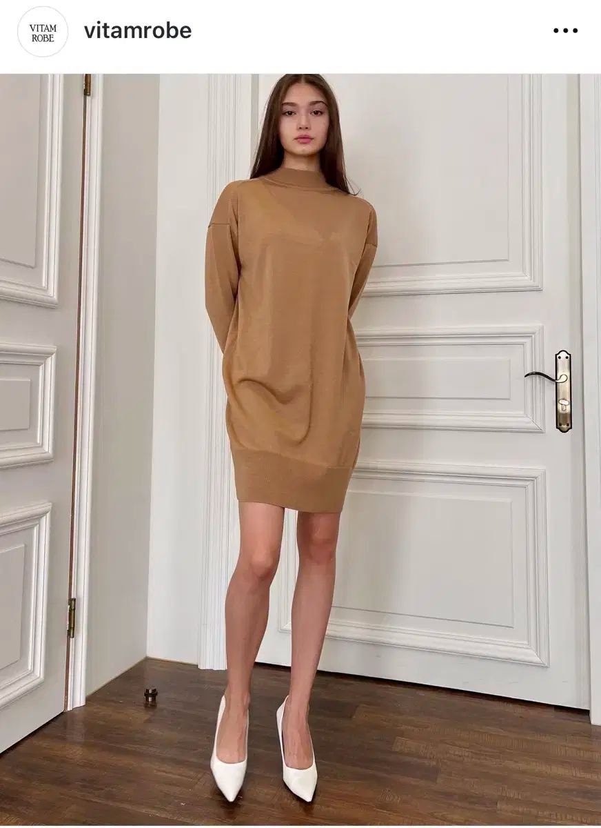 パイナップルウール ニットドレス