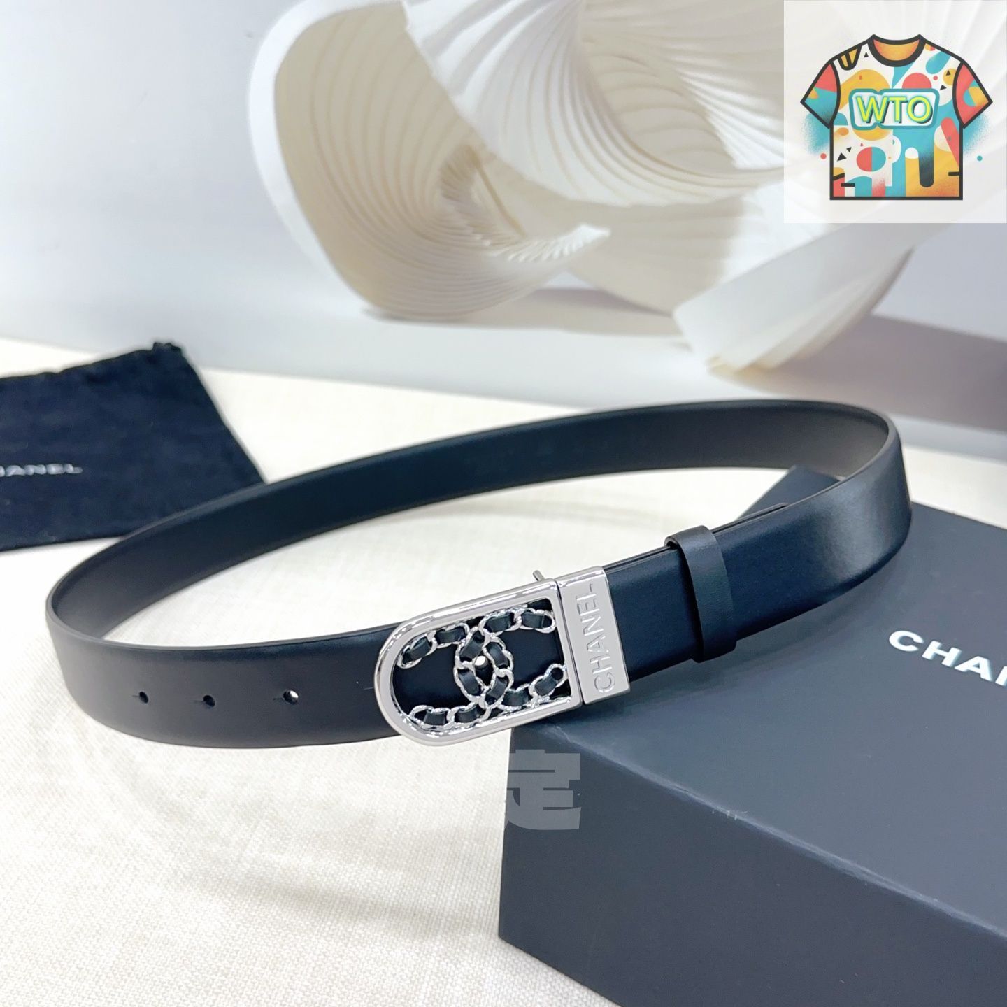 上品エレガンス魅力【CHANEL】ベルト CHANEL シャネル エレガントカジュアルベルト12-3 - メルカリ
