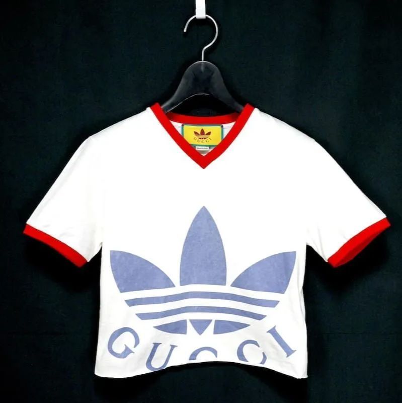 コラボ グッチ アディダス adidas×Gucci クロップドTシャツ XXS