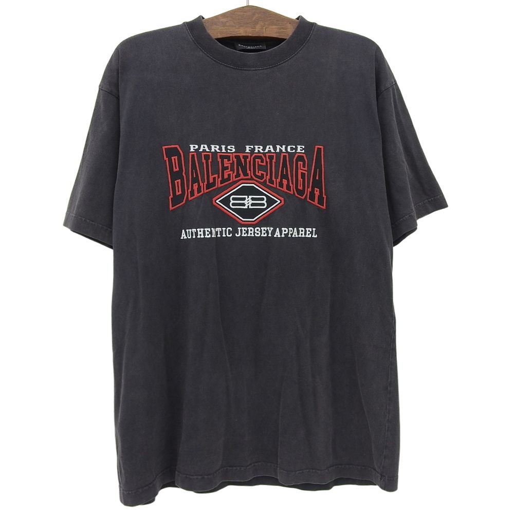 BALENCIAGA バレンシアガ TMVA9 AUTHENTIC オーバーサイズ Tシャツ トップス メンズ チャコールグレー XXS 641675 XXS