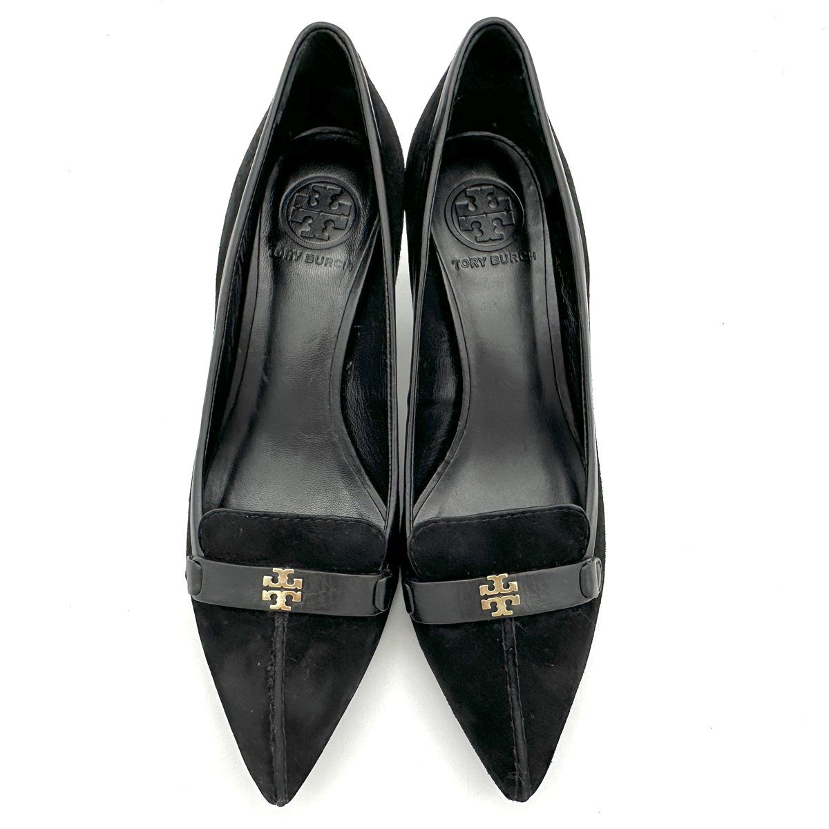 Tory Burch パンプス スエード ポインテッドトゥ ブラック 2362T