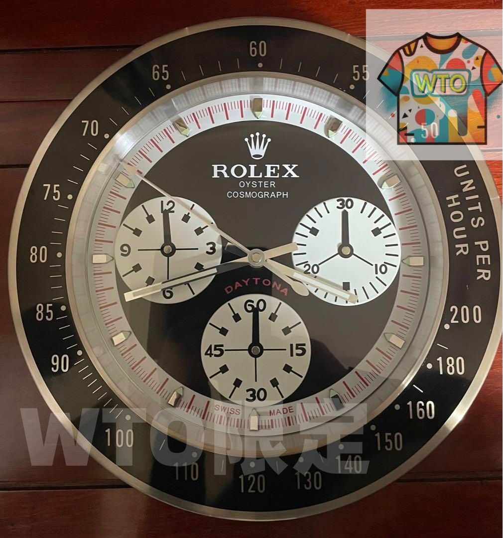 訳あり】新品未使用　デイトナ　　 ポール・ニューマン　掛け時計　非売品 ロレックス デイトナ ポールニューマンスタイル掛け時計, 未使用