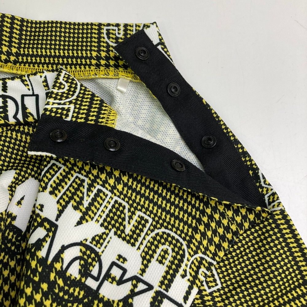 サイズ：2 JACK BUNNY ジャックバニー 2023年 ハイネック 半袖Tシャツ ロゴ グレンチェック柄 イエロー系 [240101453900] ゴルフウェア レディース ストスト サイズ：2 JACK BUNNY ジャックバニー 2023年 ハイネック 半袖T