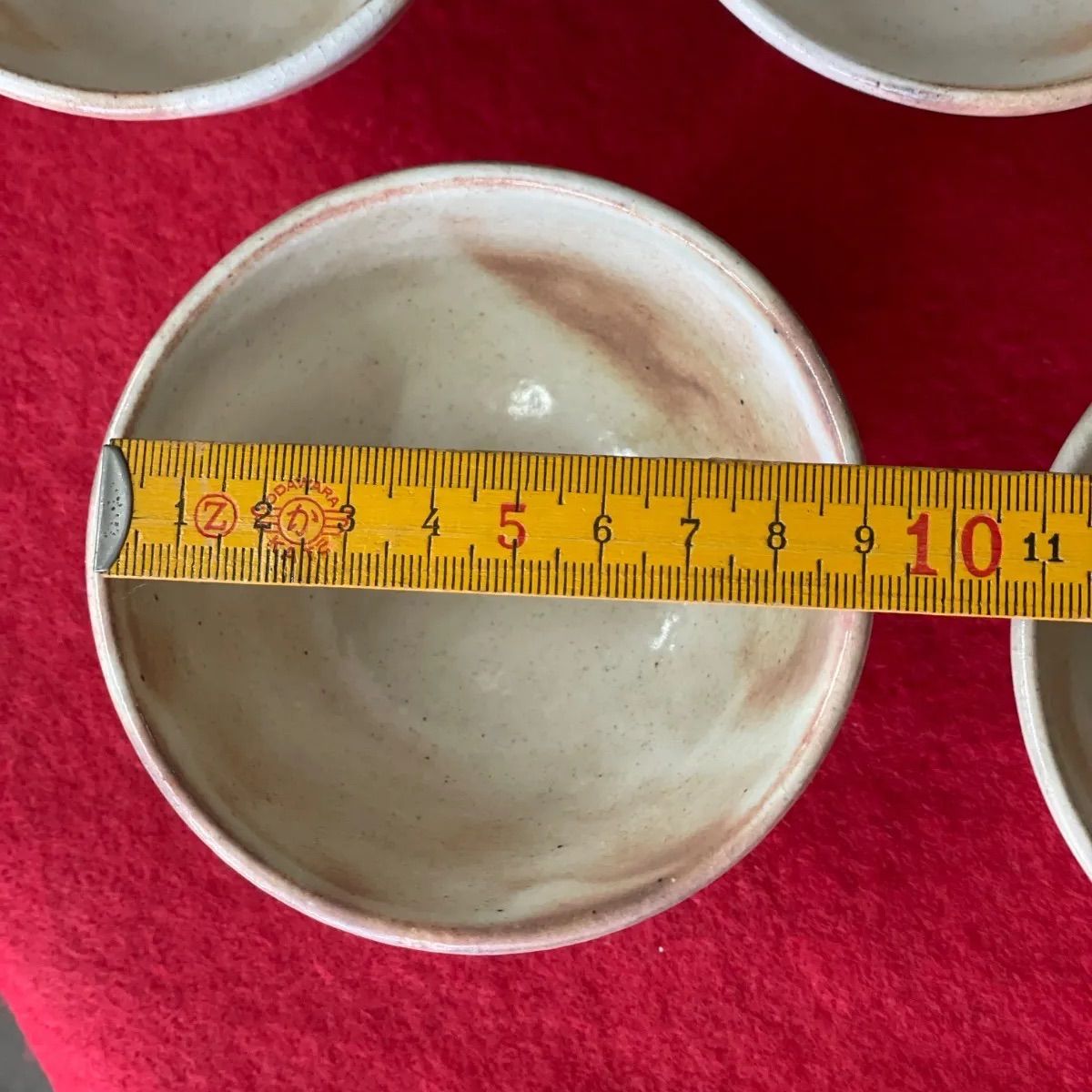 お茶碗 萩焼 五客組 村田亀水 煎茶碗 文字入 五客