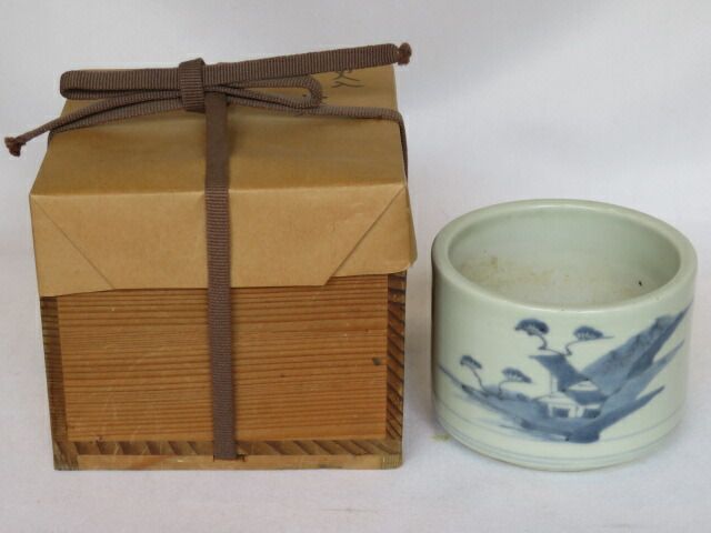 四月◆特売品 時代 呉須 山水絵 火入 税込