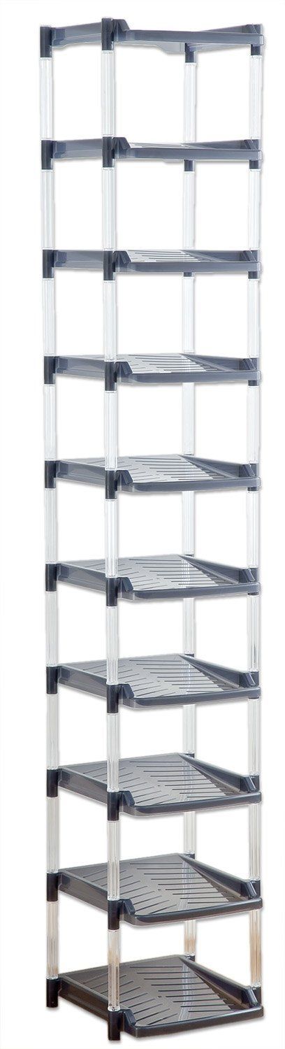 【次回入荷予定無し】シューズラック たっぷり 平和工業 収納 10段 グレー