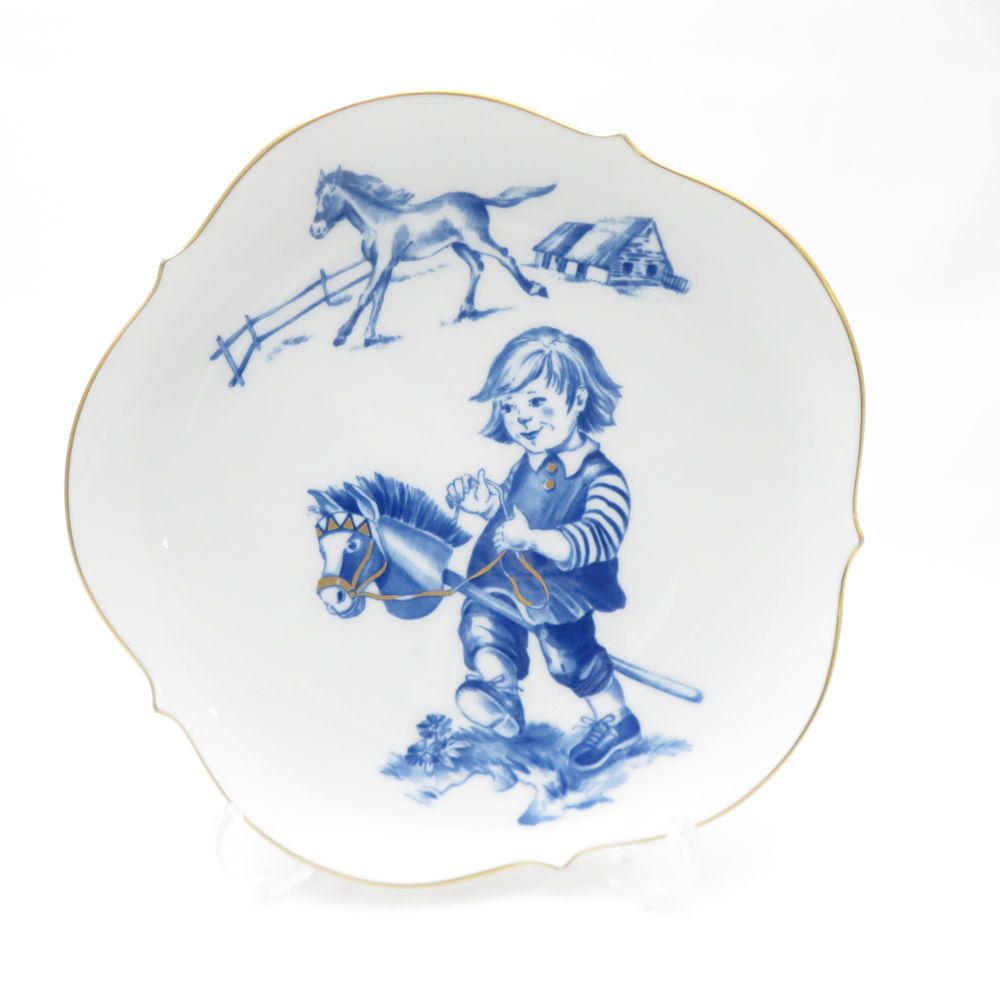 美品 MEISSEN マイセン 2002年 仔馬のギャロップ 中皿 イヤー