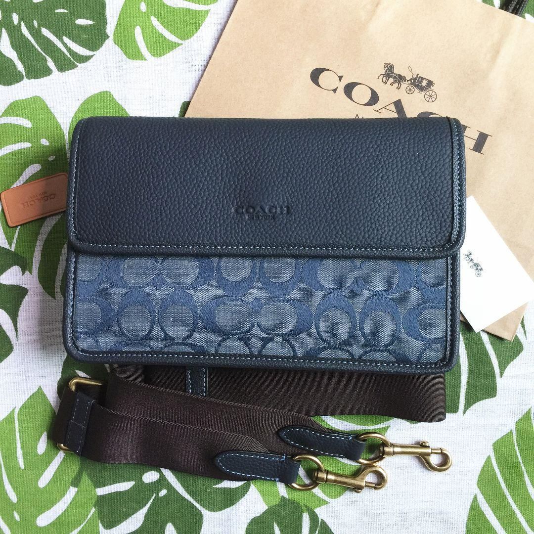 コーチバッグCOACHショルダーバッグ C8185 デニム クロスボディ斜  