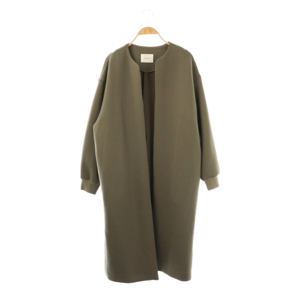 クロシェ CLOCHE ロングコート アウター ノーカラー 2
