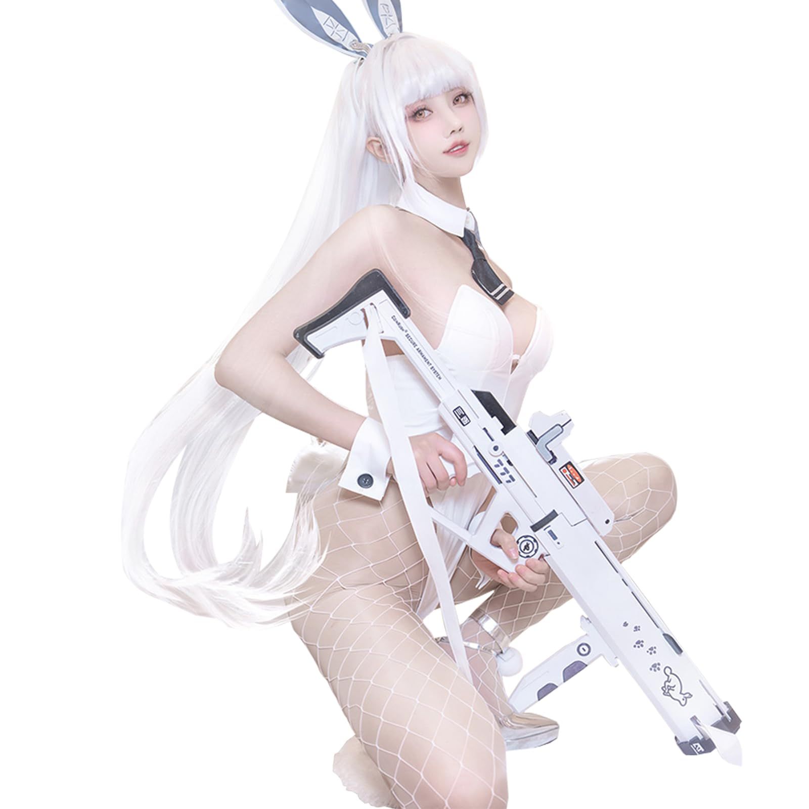 NIKKE ノワール コスプレ ウィッグ 武器付きフルセット Amazon.co.jp: 勝利の女神:NIKKE ニケ 黒ウサギ ノワール/白
