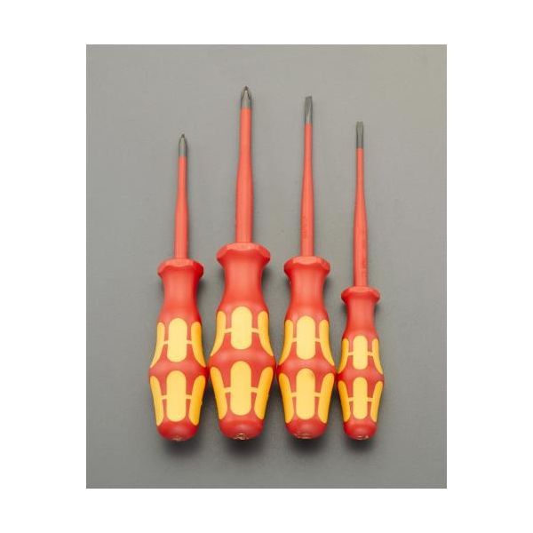 【新品・７営業日以内発送】【個人宅配送】【即納在庫品】エスコ EA560WE-60 絶縁ドライバーセット 先細タイプ EA560WE60【沖縄離島販売】