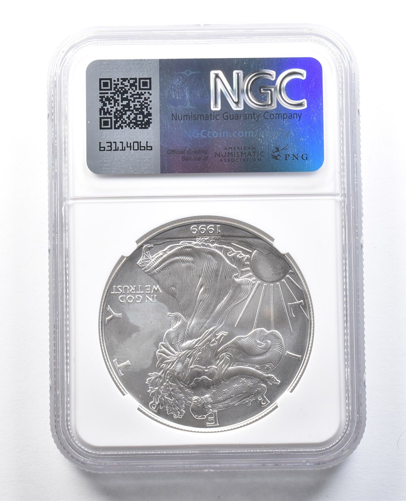 1999年 アメリカン シルバー イーグル ミント エラー リバース ス