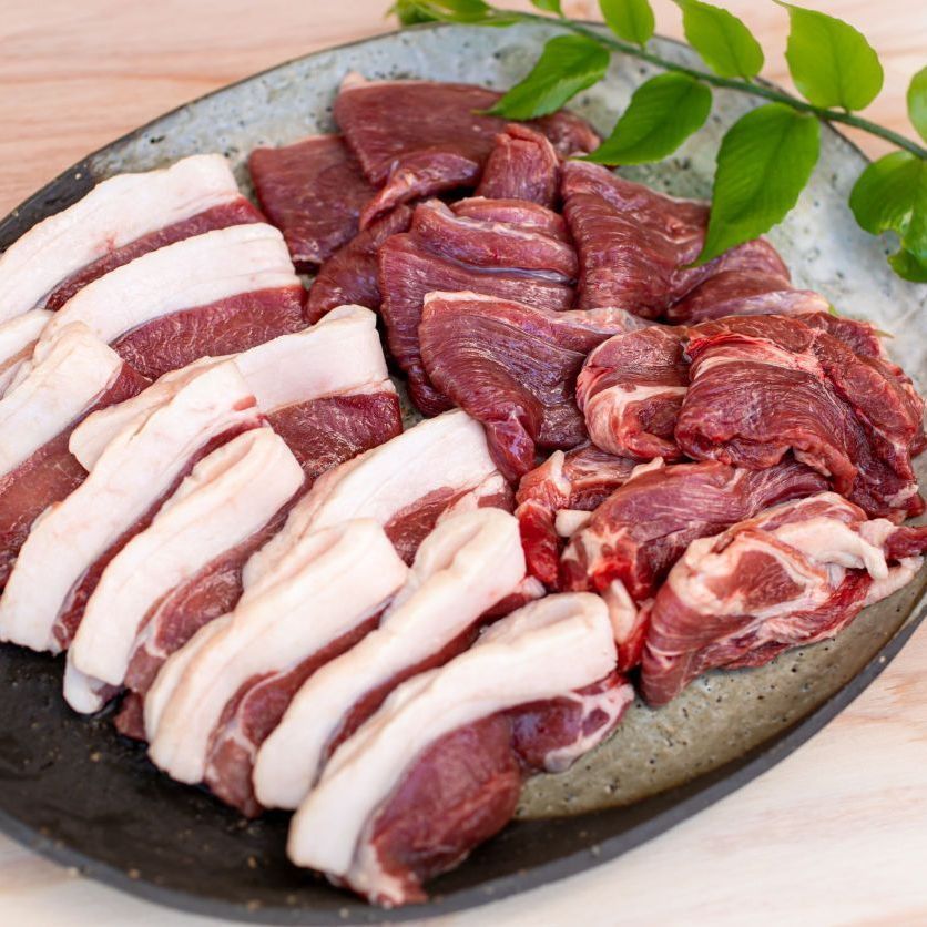 房州産熟成猪肉 熟成ロースと熟成肩肉スライス １ｋｇ 各５００ｇ