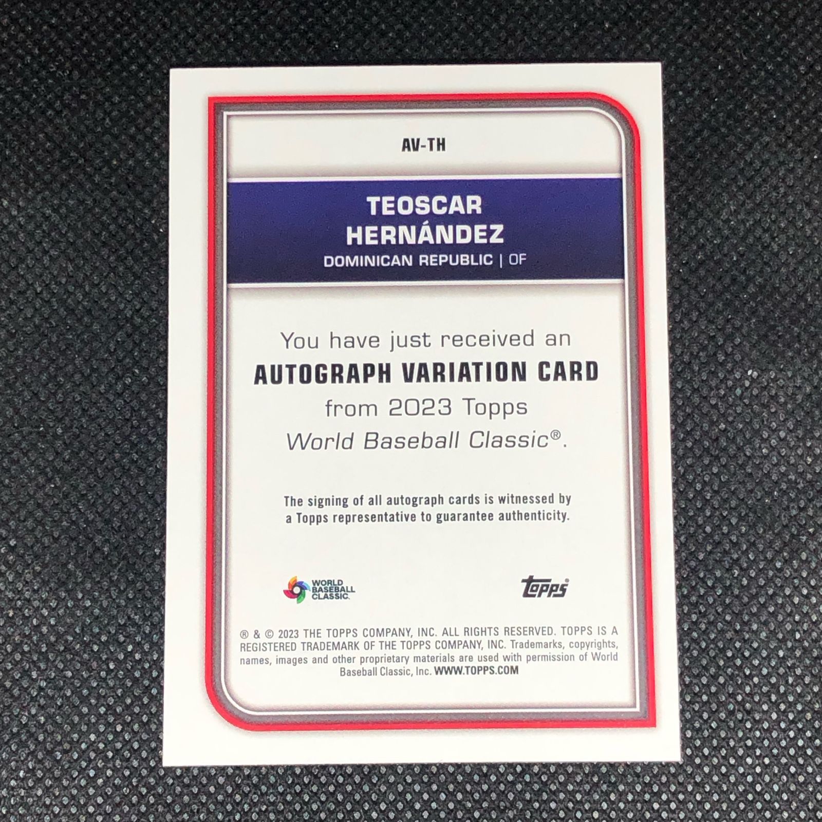 テオスカー・ヘルナンデス / Teoscar Hernandez 2023 Topps World 