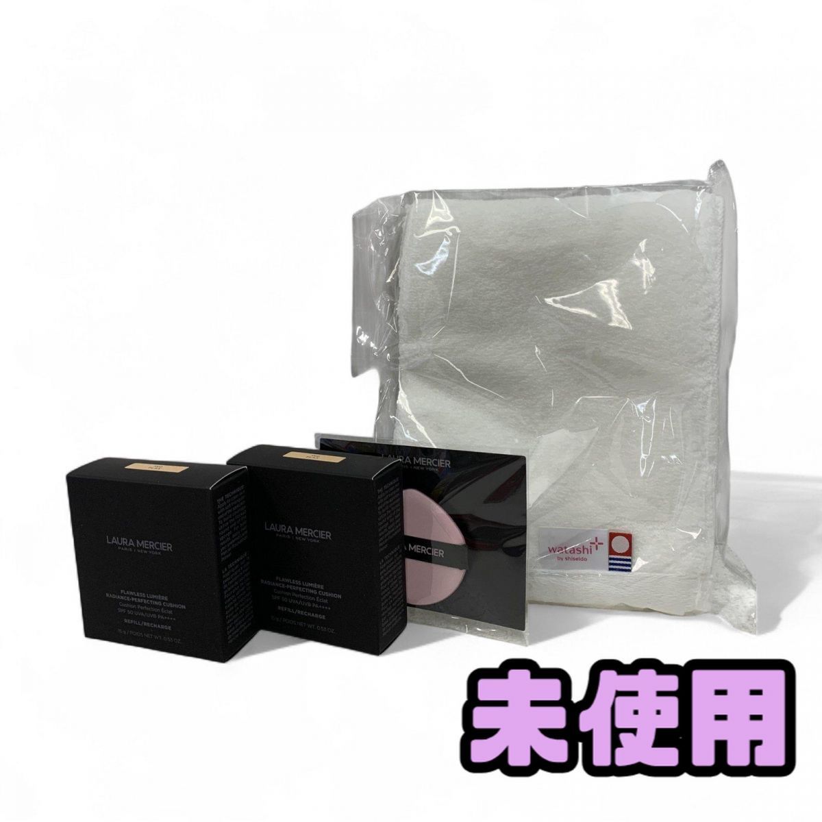 ♥ ファンデーション 2点 ローラ メルシエ フローレス ルミエール ラディアンス パーフェクティング クッション スポンジ付 AYK830886相