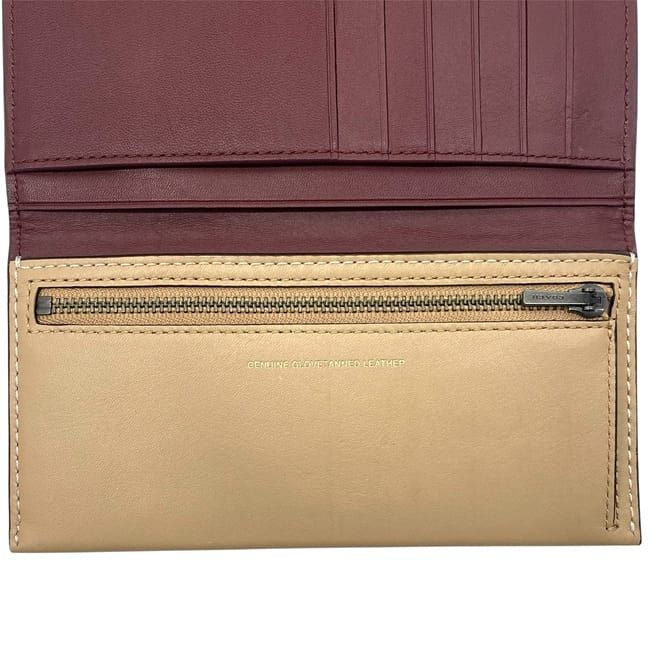 コーチ 三つ折り 長財布 ベージュ 57197 美品 財布 レザー 中古 - メルカリ