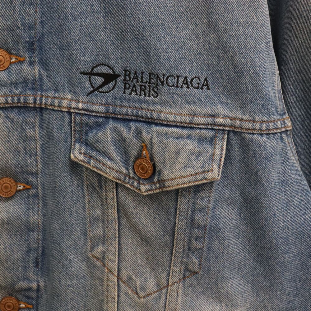 BALENCIAGA (バレンシアガ) 21SS Back Logo Embroidery Denim Jacket バックロゴ刺繍 デニムジャケット  インディゴ 657608 TDW15 - メルカリ