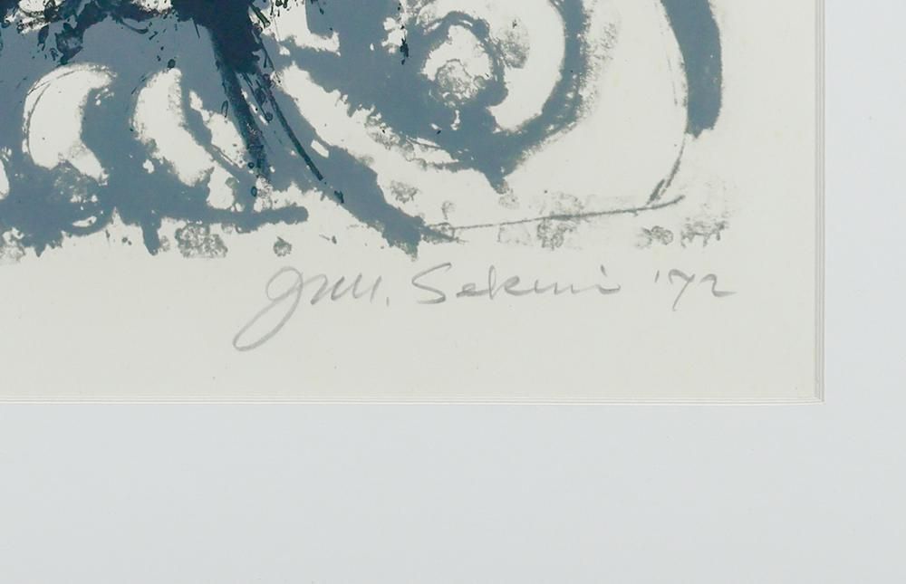 【真作】版画 作者不詳 サイン有 リトグラフ 風景画 名品 S104 真作】【WISH】関野準一郎 リトグラフ 約8号 1972年作 直筆