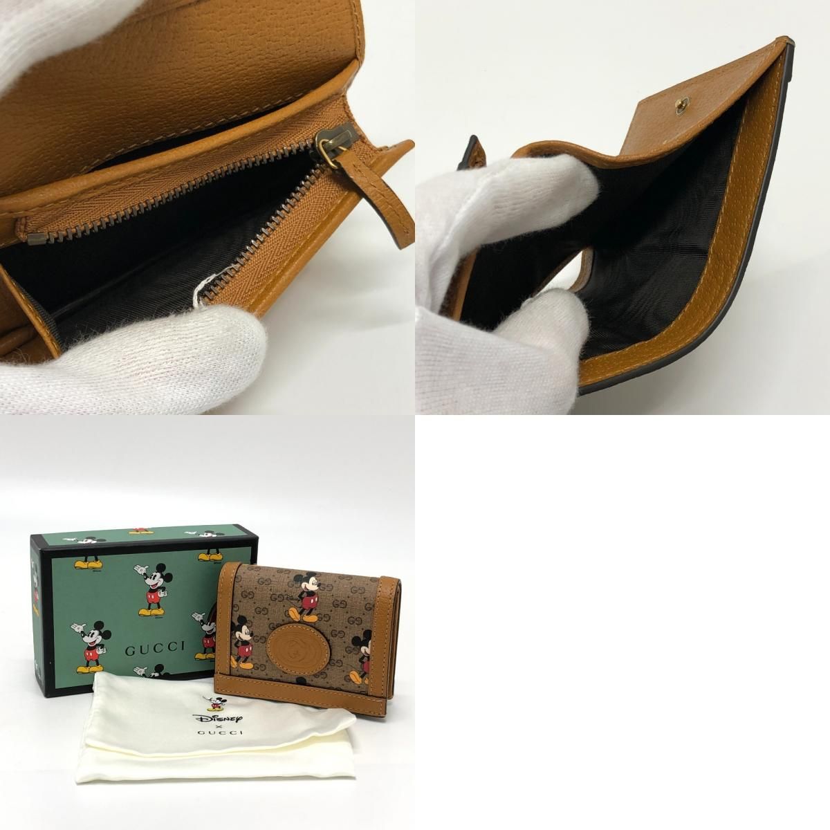GUCCI グッチ 2つ折り財布 ミッキーマウス 602534 GGスプリーム