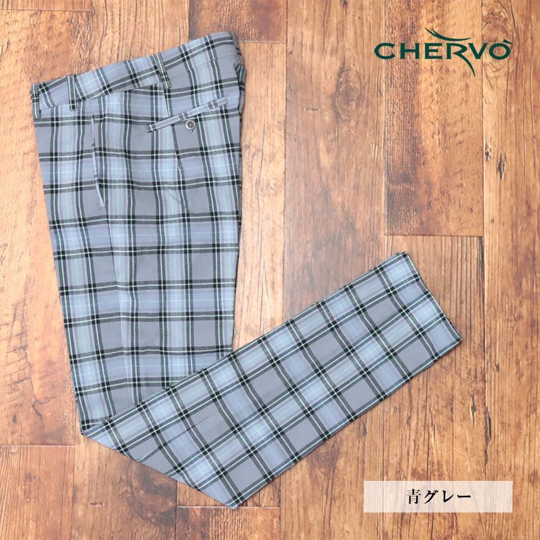 秋冬/CHERVO/50サイズ/美脚ゴルフ パンツ ストレッチ◎ チェック柄
