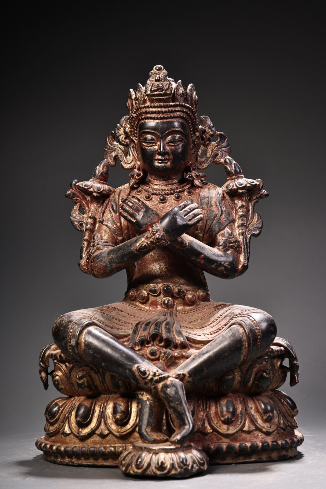 仏像 木彫り 時代物 高さ約41㎝ 仏像 木彫り 時代物 高さ約41㎝