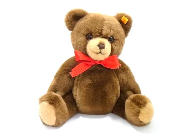 新品同様 Steiff シュタイフ 012587 ペッツィー アクリル×コットン テディベア くま クマ ぬいぐるみ ブラウン系 FF7711