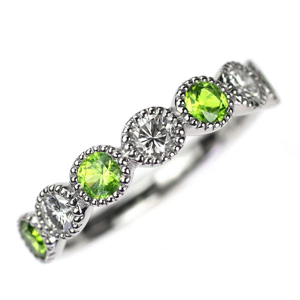 希少 Pt900 デマントイドガーネット ダイヤモンド リング 0.63ct D0  