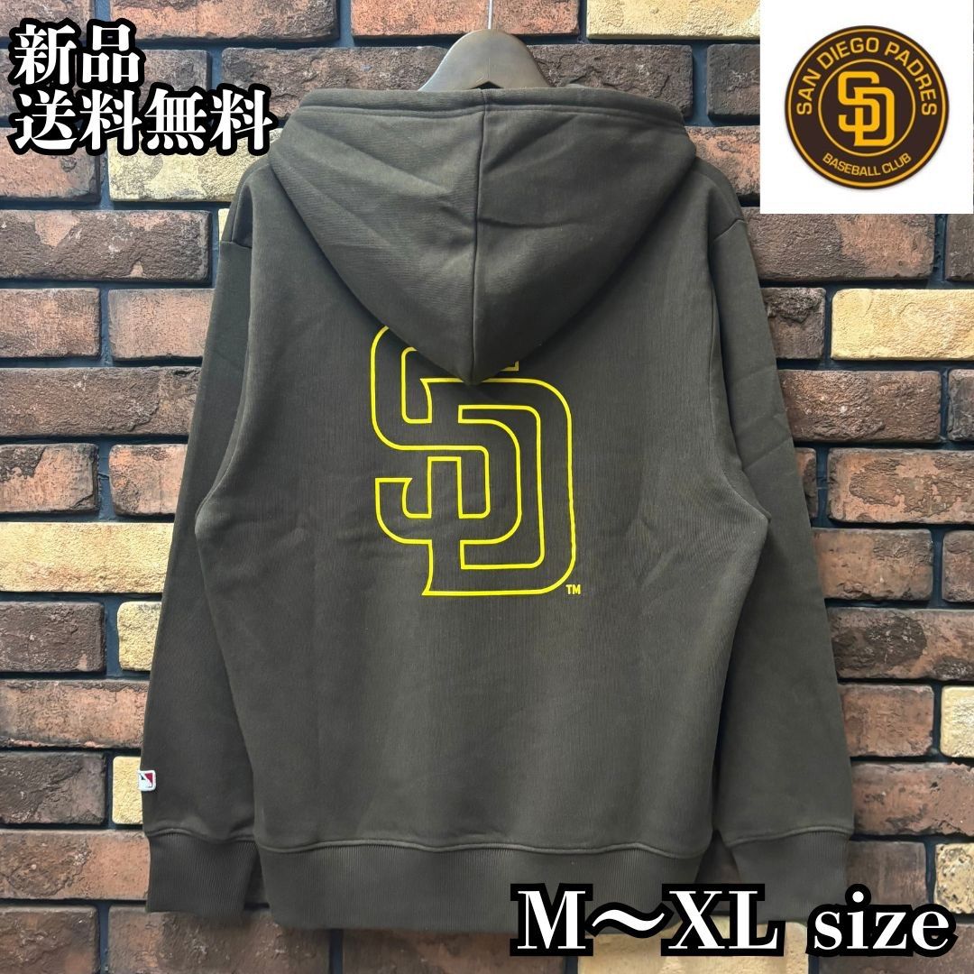MLB/サンディエゴ・パドレス バックプリントプルパーカー】長袖 野球