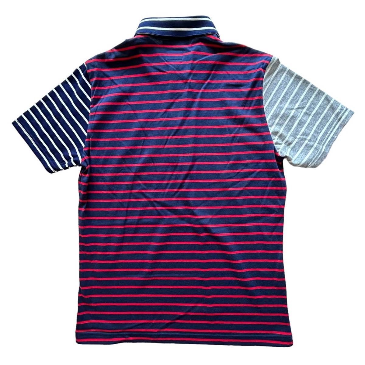 ACANTHUS × muta MARINE クレイジーボーダー ポロシャツ L ACANTHUS × muta MARINE クレイジーボーダー ポロシャツ L