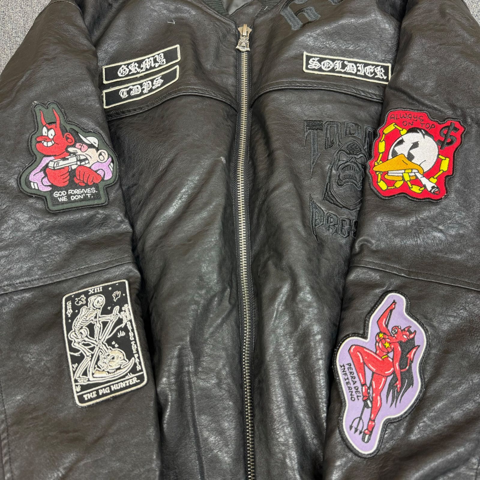定価27500円 GRIMEY × CECILIO G PU Leather Jacket フェイク