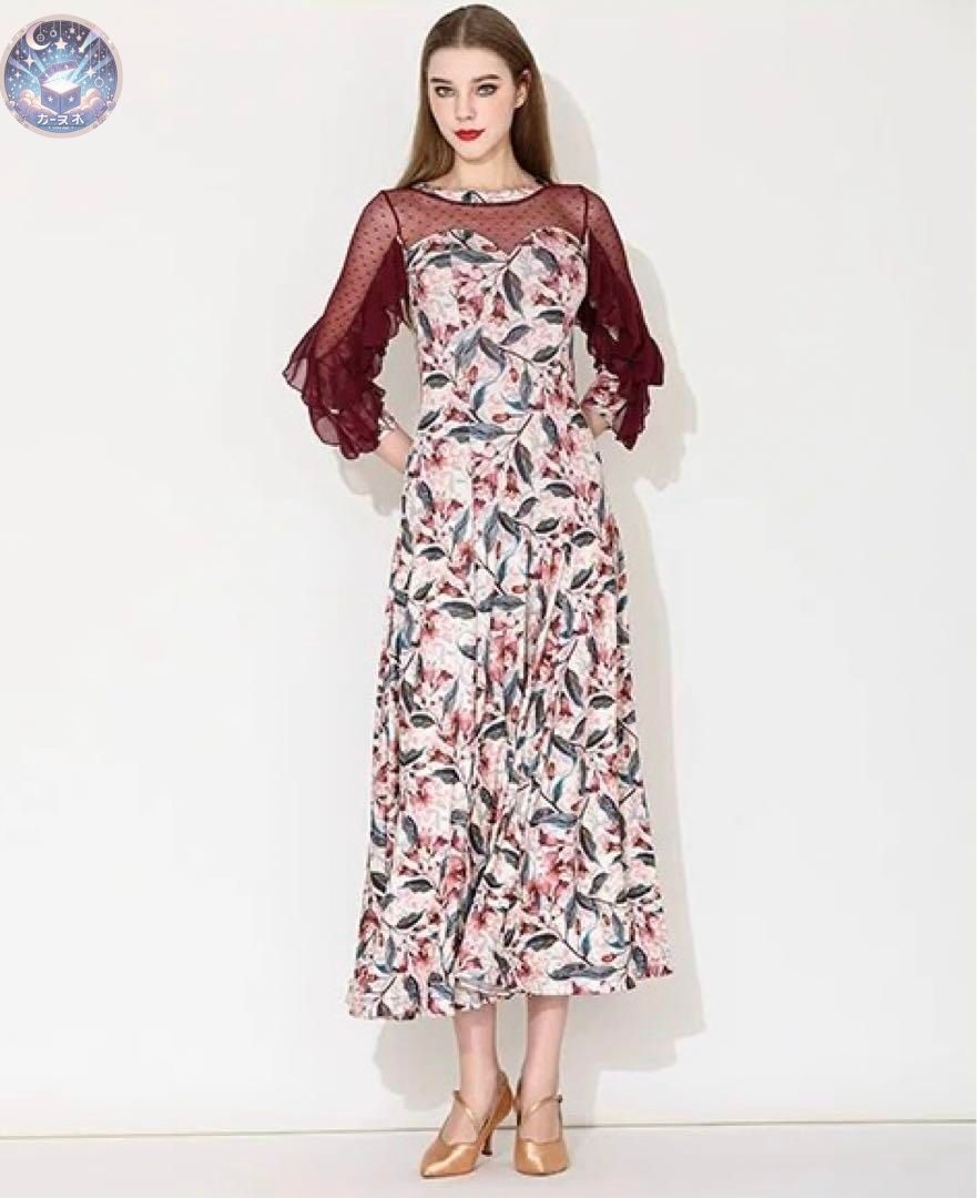 【極！】 ♥ 大人気 花柄ワンピース 練習着 可愛い気分上がるスタンダードデザイン 2025新作☆大人気！