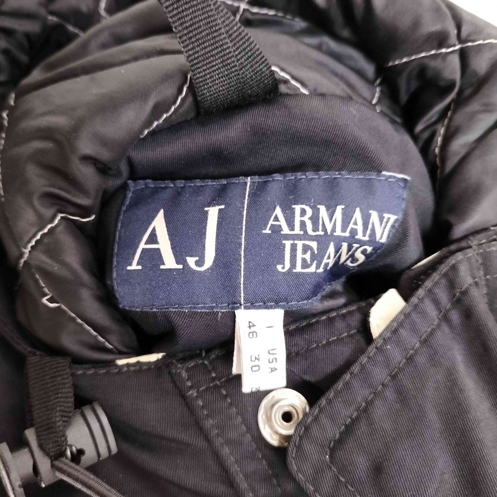 アルマーニジーンズ ARMANI JEANS 裏地キルティング フーデッド 中綿 