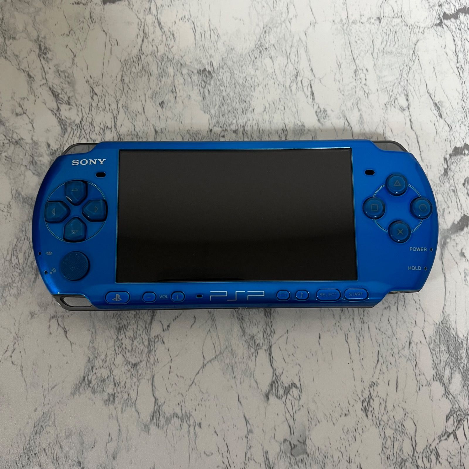 動作確認未 箱付PSP-3000 VIBRANT BLUE バッテリーパックなし-