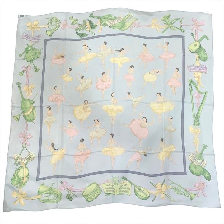 エルメス HERMES カレ90 ラダンス La Danse シースルースカーフ HERMES エルメス カレ90 La Dance バレエの踊り子 スカーフ