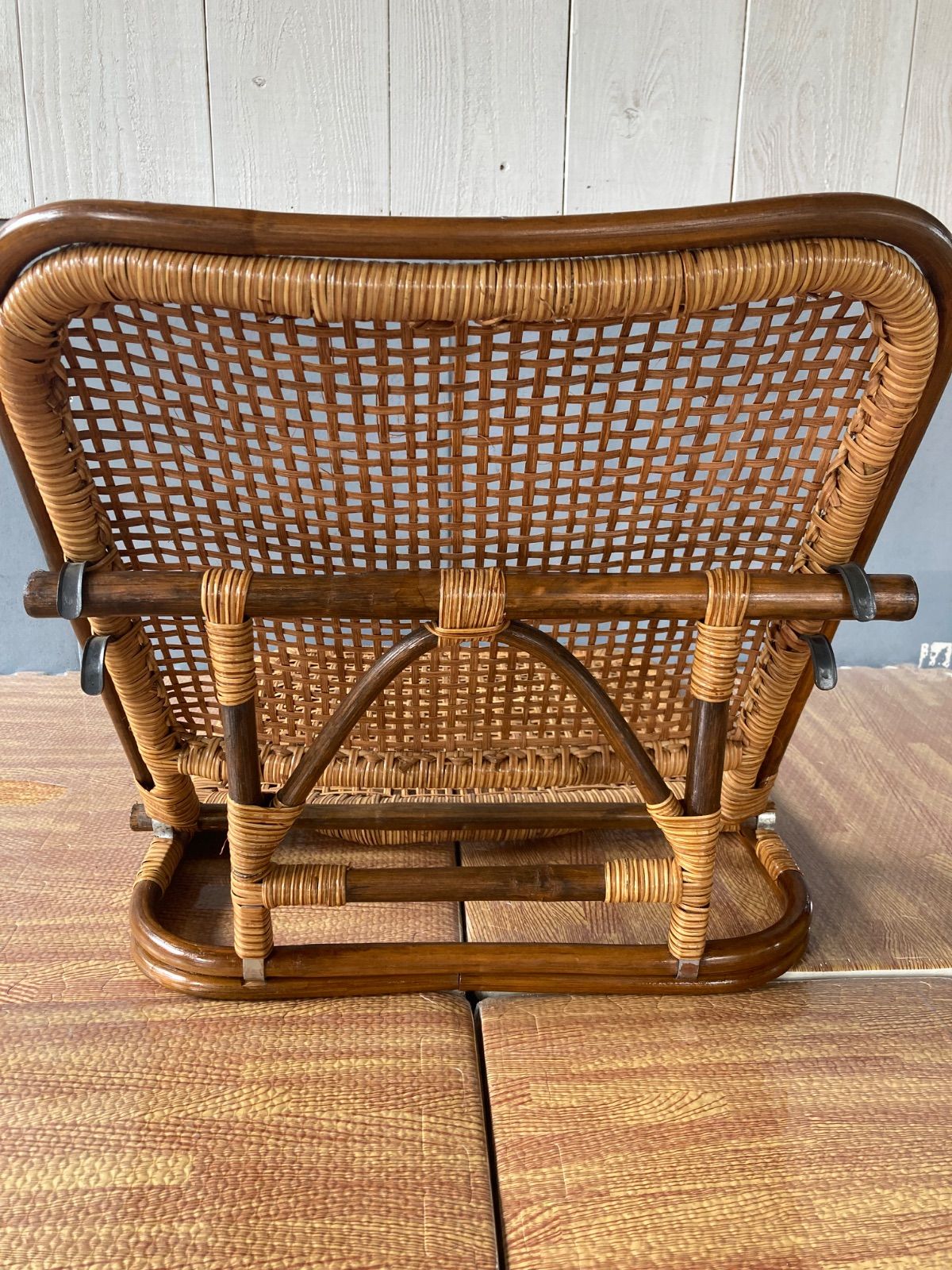 ラタン製 折りたたみ座椅子 購入 ナチュラル2脚 折りたたみ式 天然